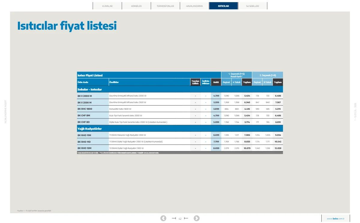 1 Eylül Beko Kataloğu 2026 Sayfa 42