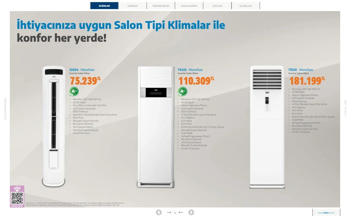 1 Eylül Beko Kataloğu 2026 Sayfa 13