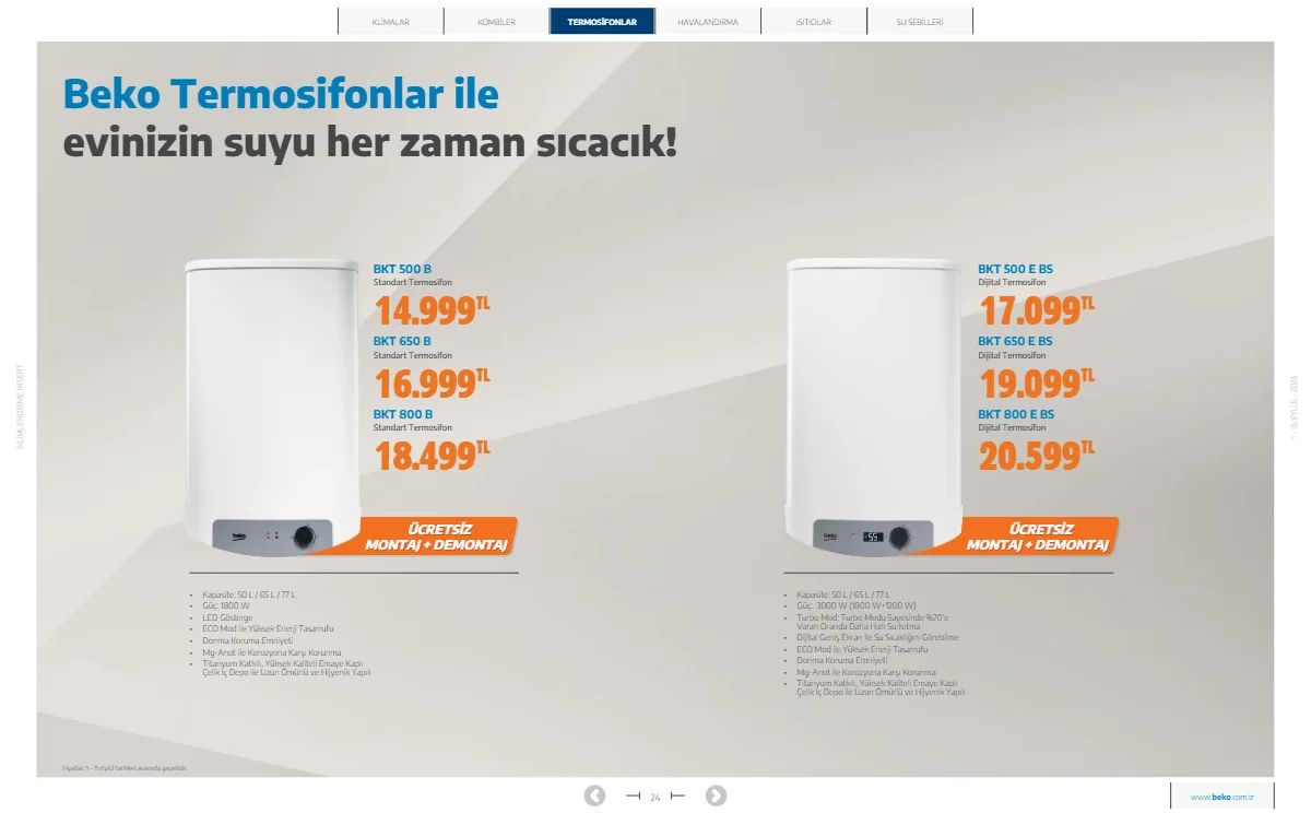 1 Eylül Beko Kataloğu 2026 Sayfa 24