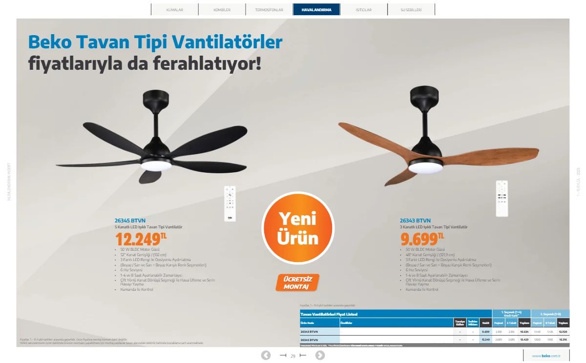 1 Eylül Beko Kataloğu 2026 Sayfa 29