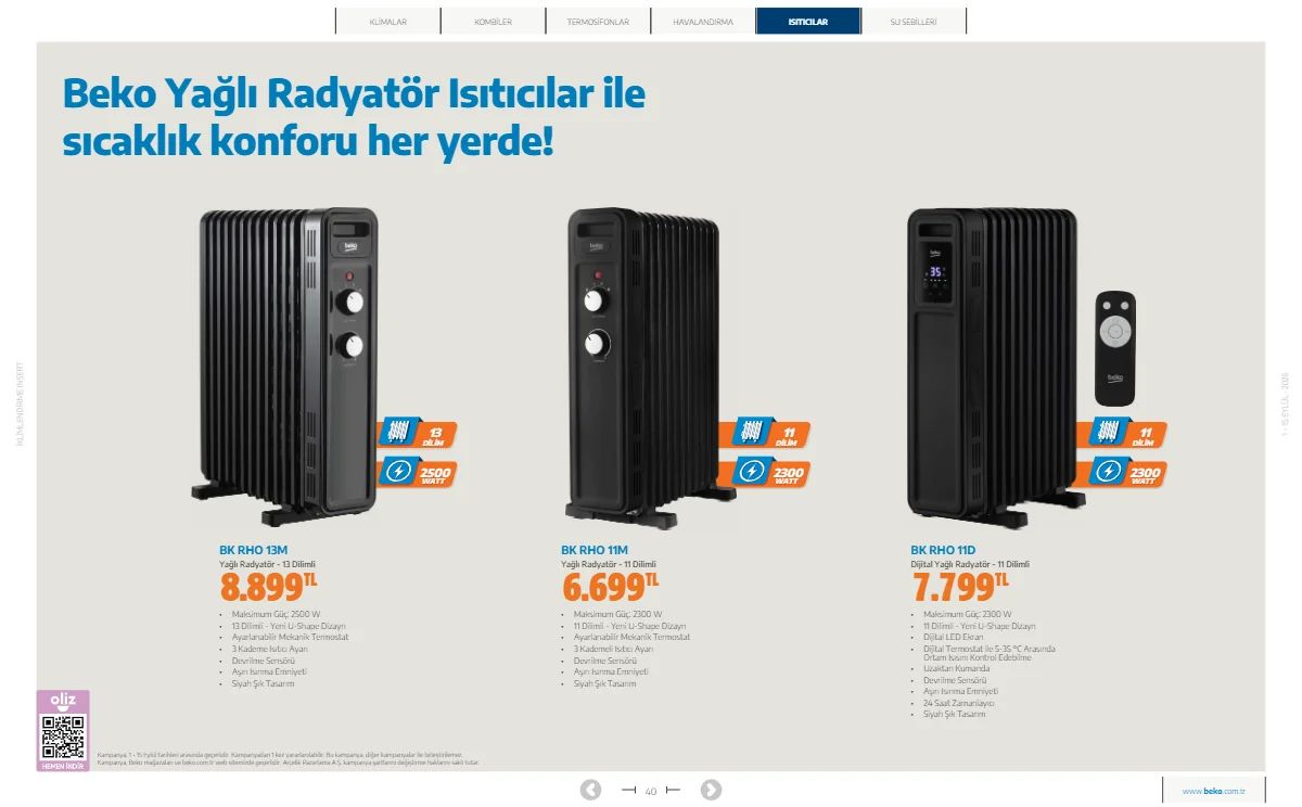 1 Eylül Beko Kataloğu 2026 Sayfa 40