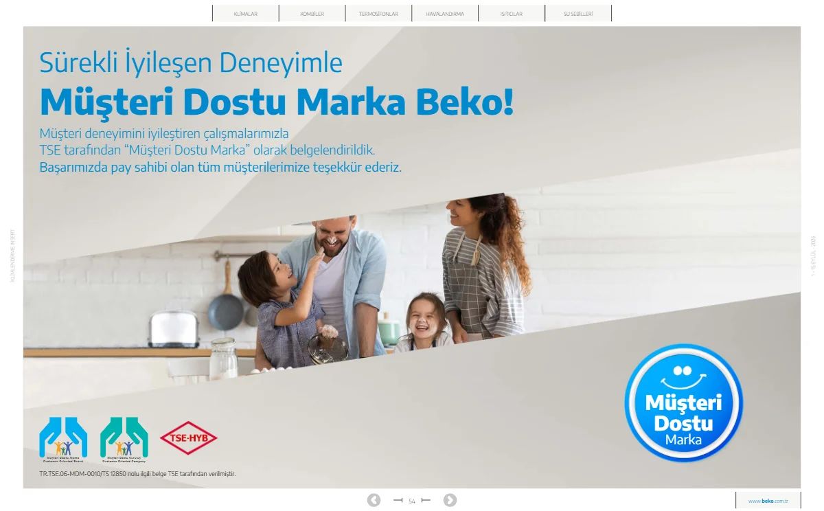 1 Eylül Beko Kataloğu 2026 Sayfa 54