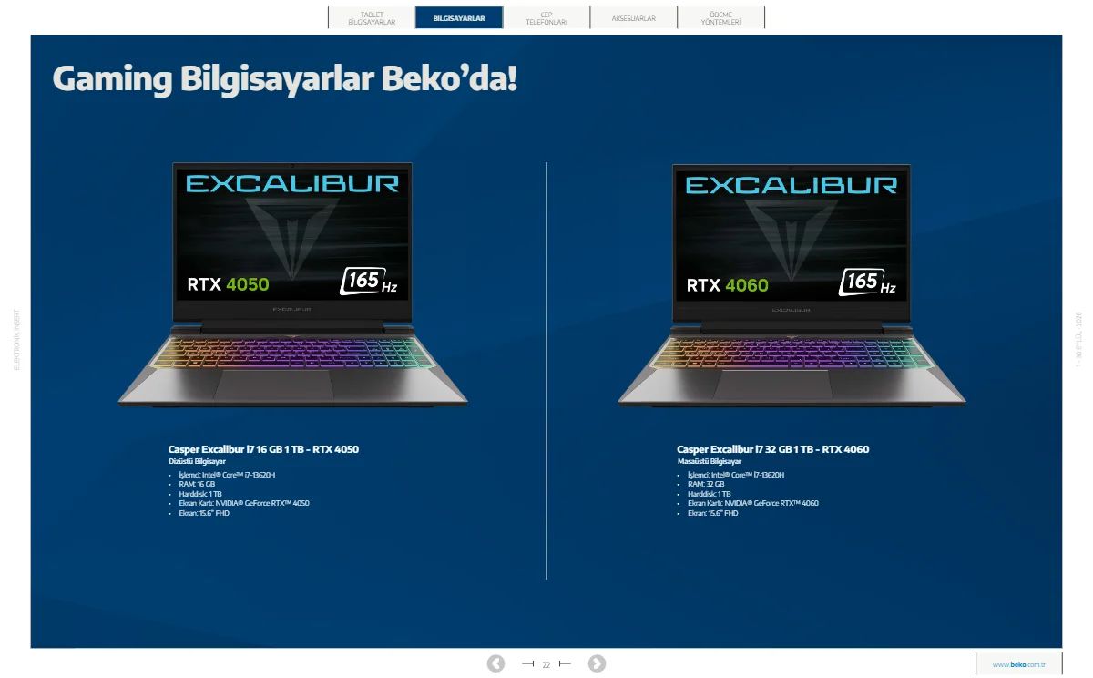 1 Eylül Beko Kataloğu 2026 Sayfa 22