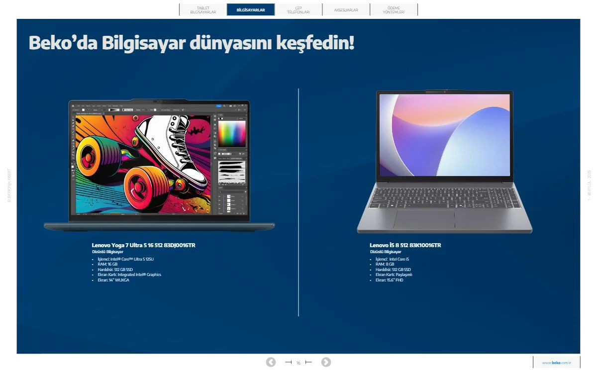 1 Eylül Beko Kataloğu 2026 Sayfa 16