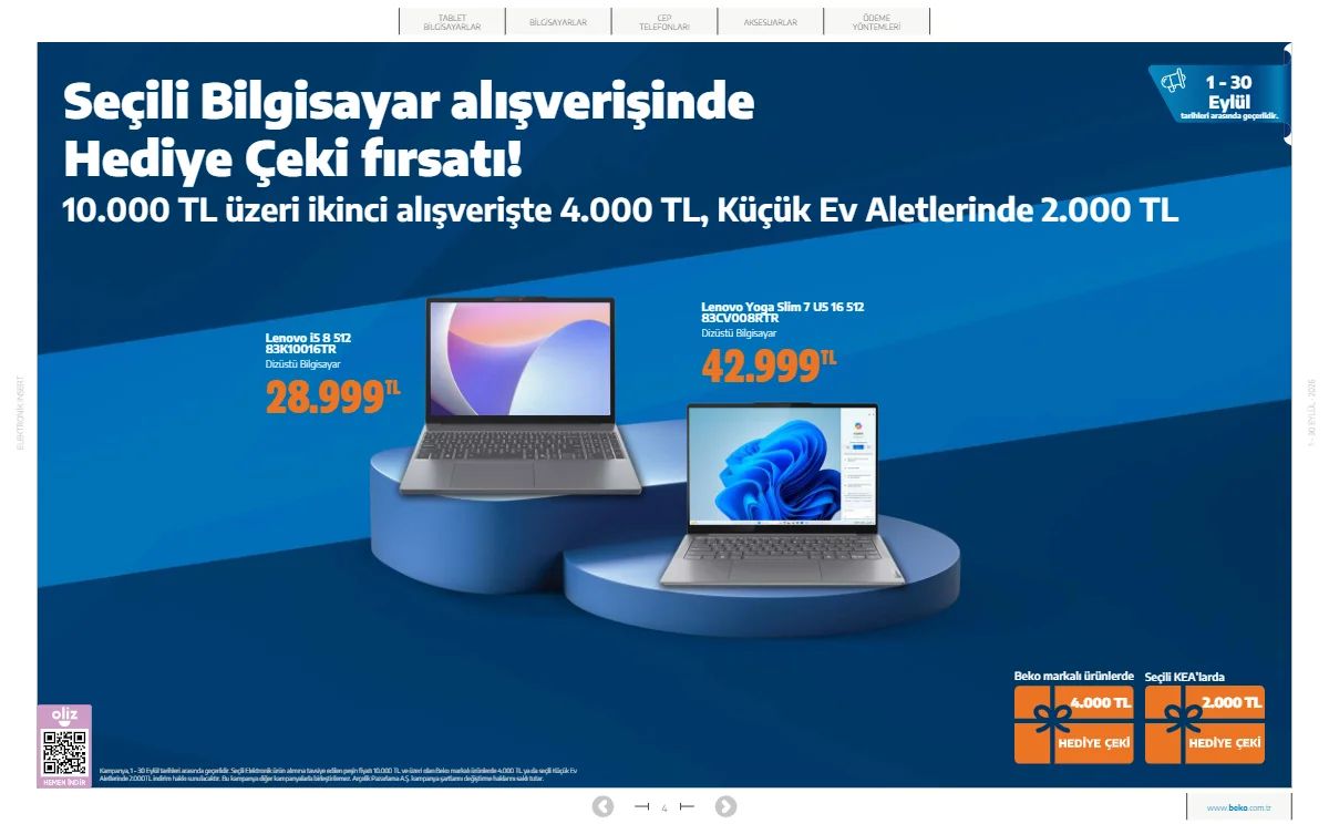 1 Eylül Beko Kataloğu 2026 Sayfa 4
