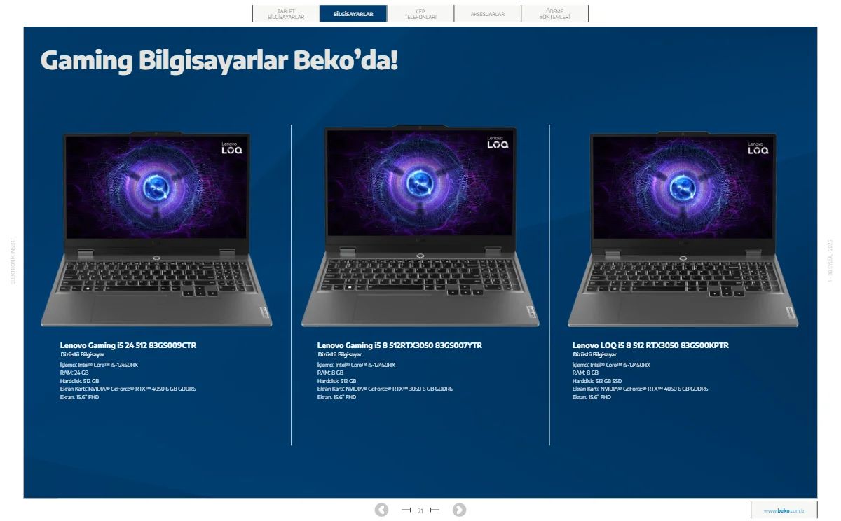 1 Eylül Beko Kataloğu 2026 Sayfa 21