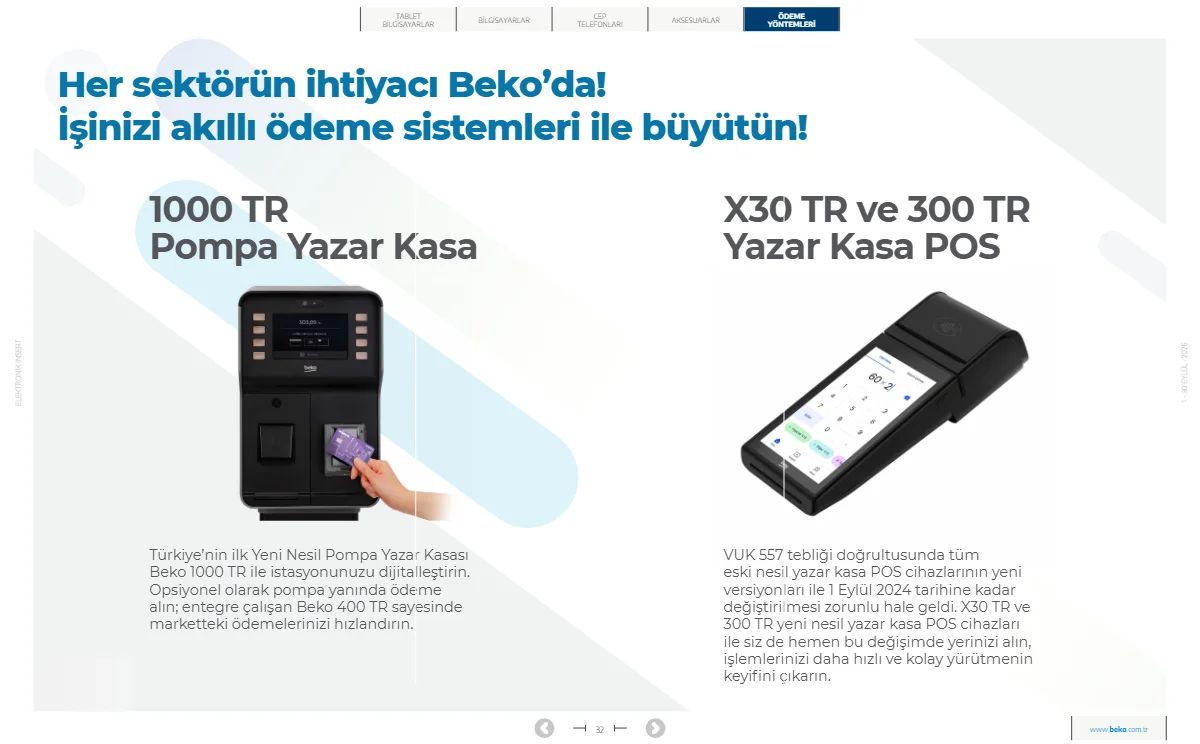 1 Eylül Beko Kataloğu 2026 Sayfa 32