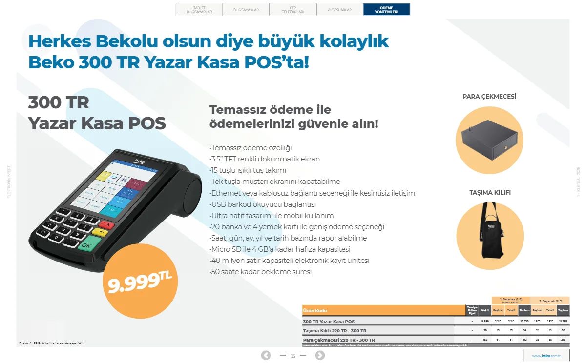 1 Eylül Beko Kataloğu 2026 Sayfa 35