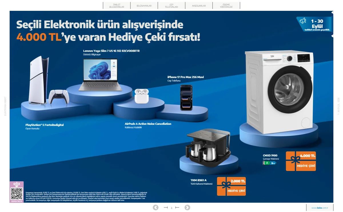 1 Eylül Beko Kataloğu 2026 Sayfa 3