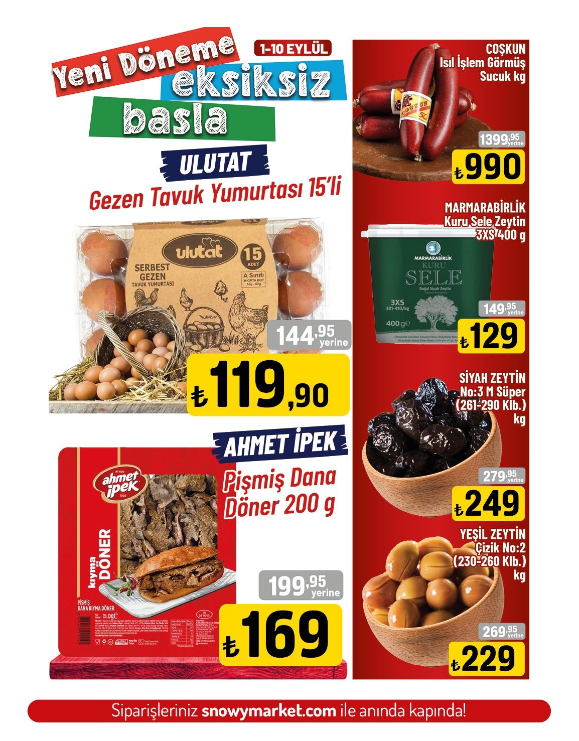 1 Eylül Snowymarket Kataloğu 2026 Sayfa 1
