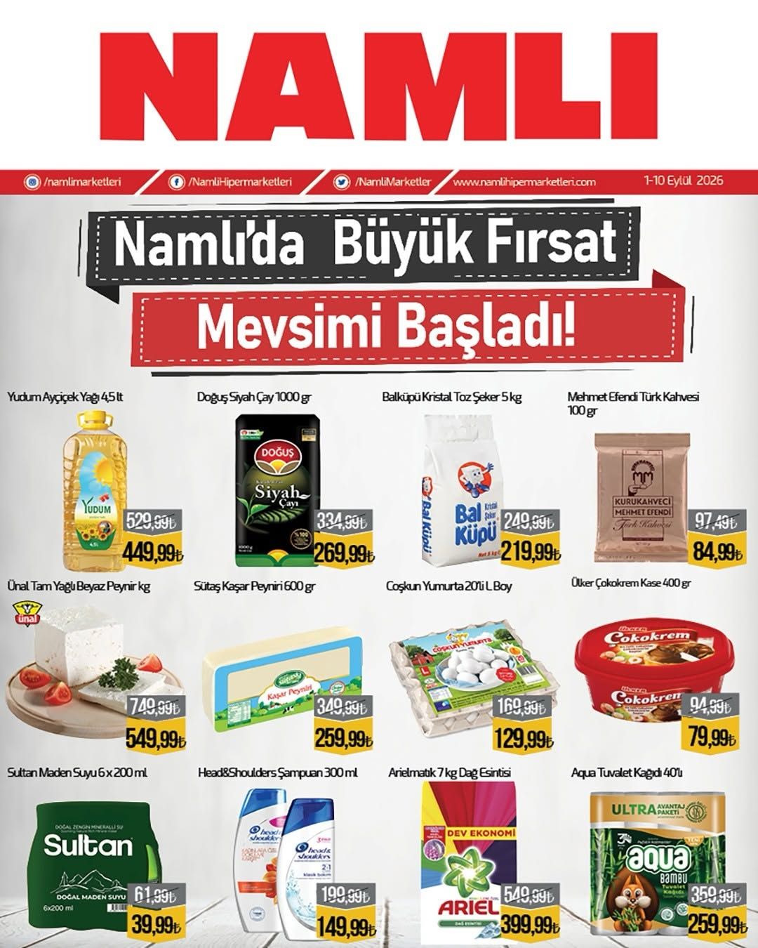 1 Eylül Namlı Kataloğu 2026 Sayfa 1