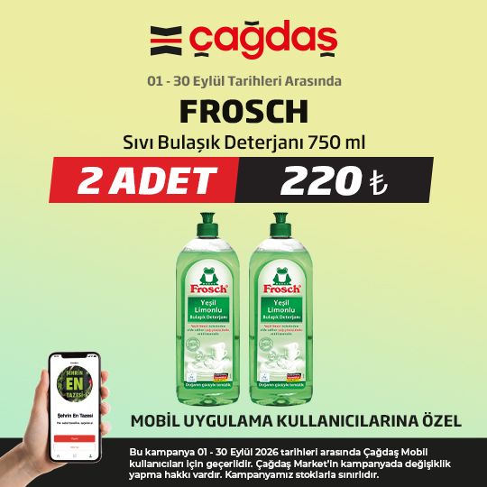 1 Eylül Çağdaş marketler Kataloğu 2026 Sayfa 1