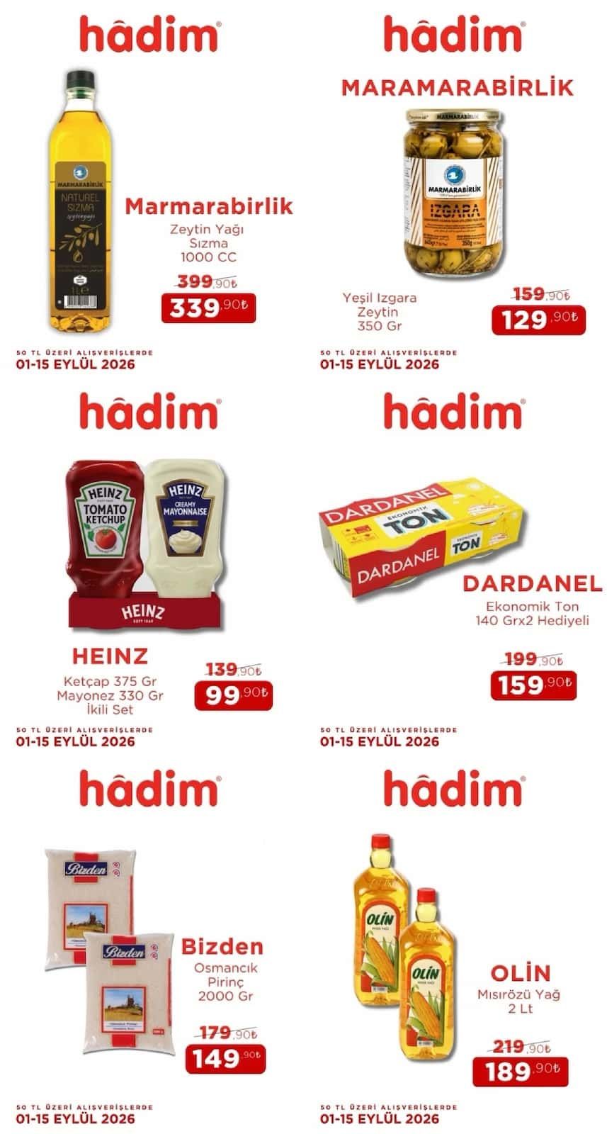 1 Eylül Hadim Kataloğu 2026 Sayfa 1