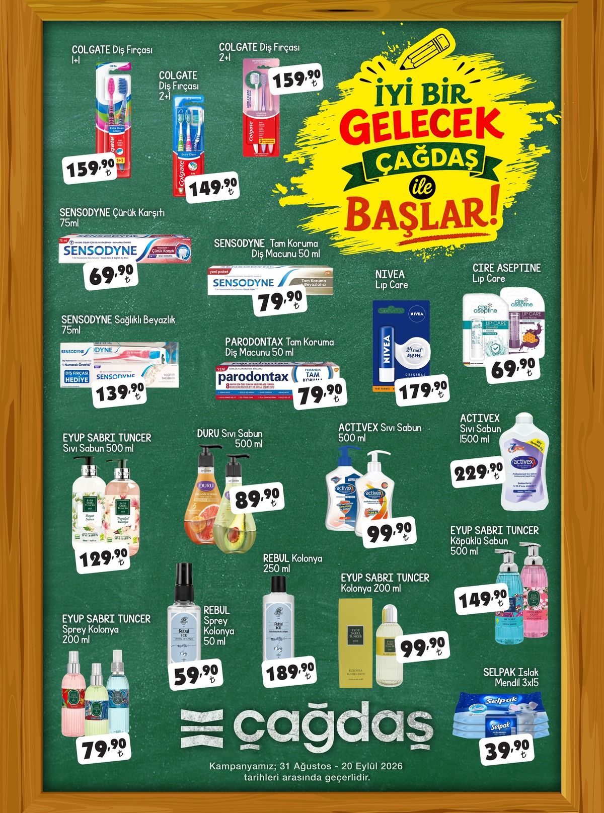 31 Ağustos Çağdaş marketler Kataloğu 2026 Sayfa 1