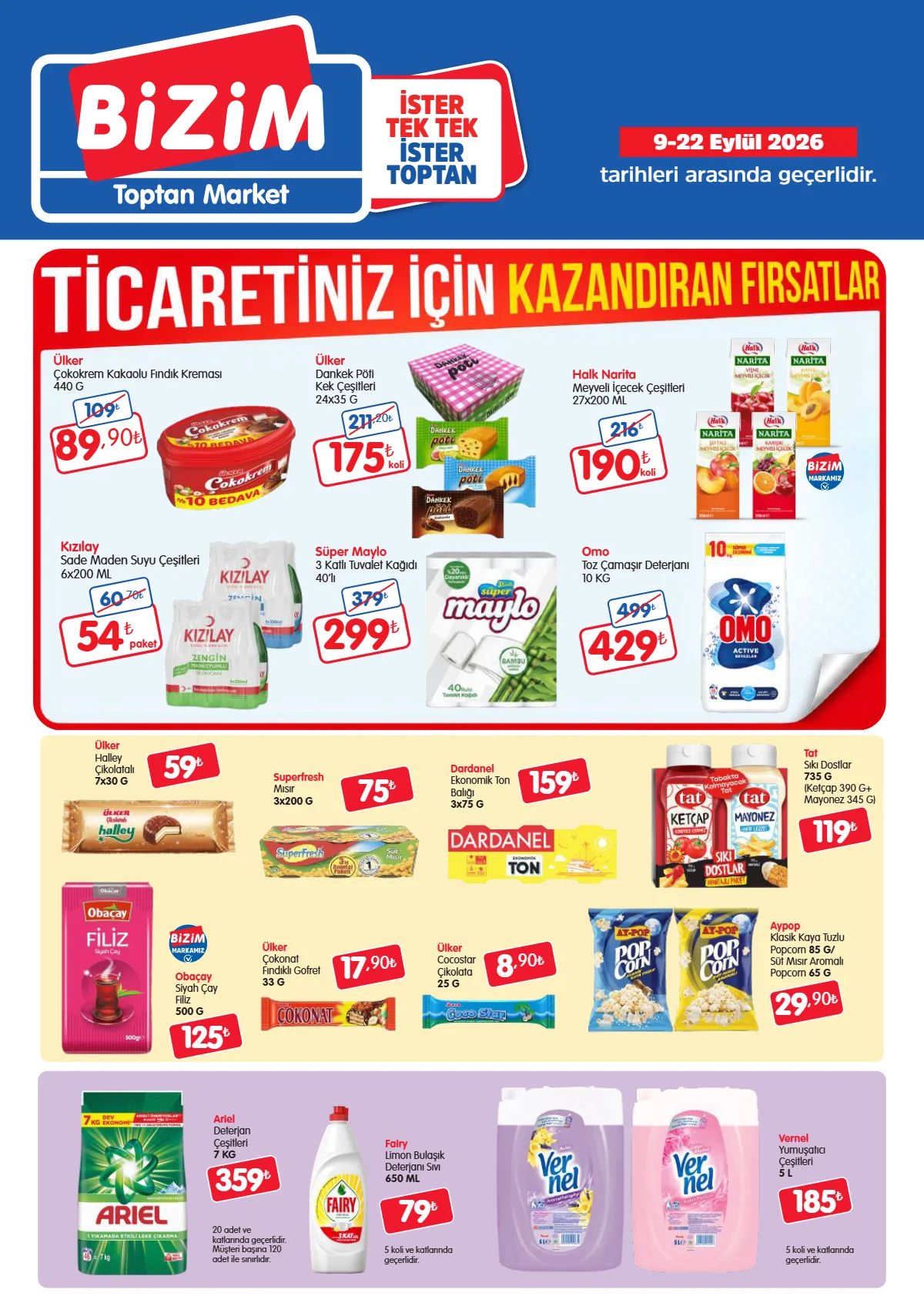 9 Eylül Bizim Toptan Kataloğu 2026 Sayfa 1