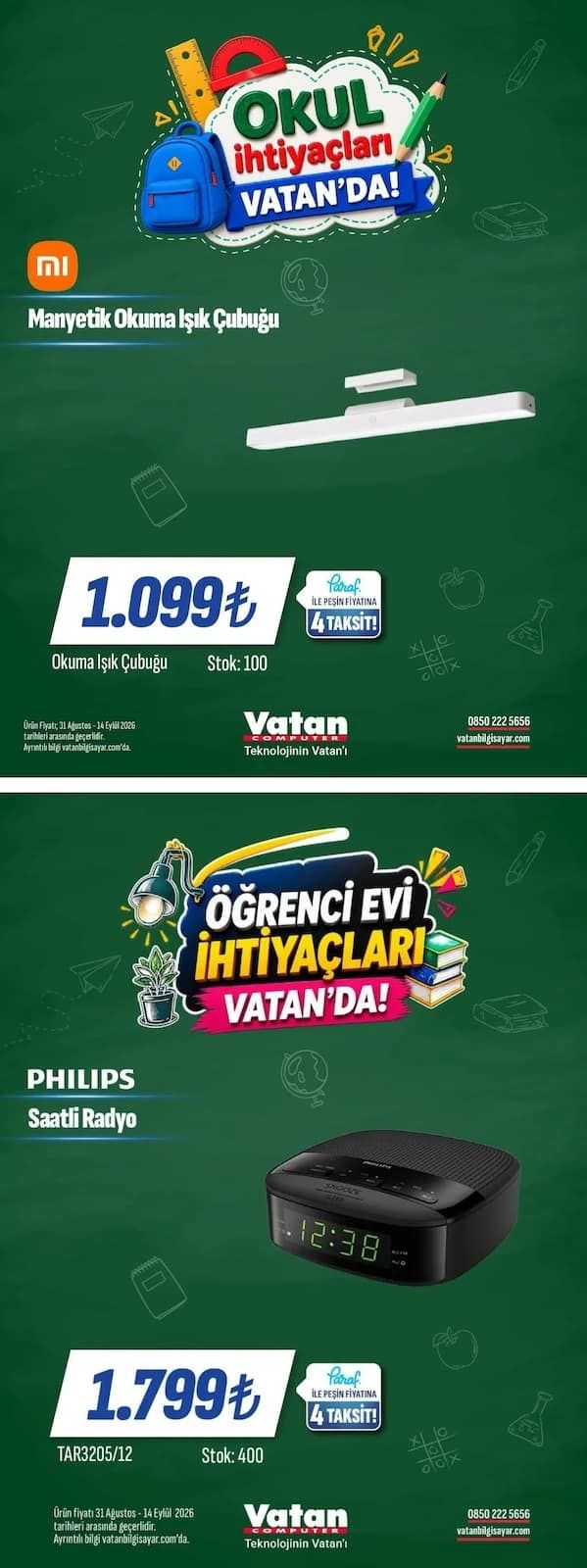 31 Ağustos Vatan Bilgisayar Kataloğu 2026 Sayfa 1