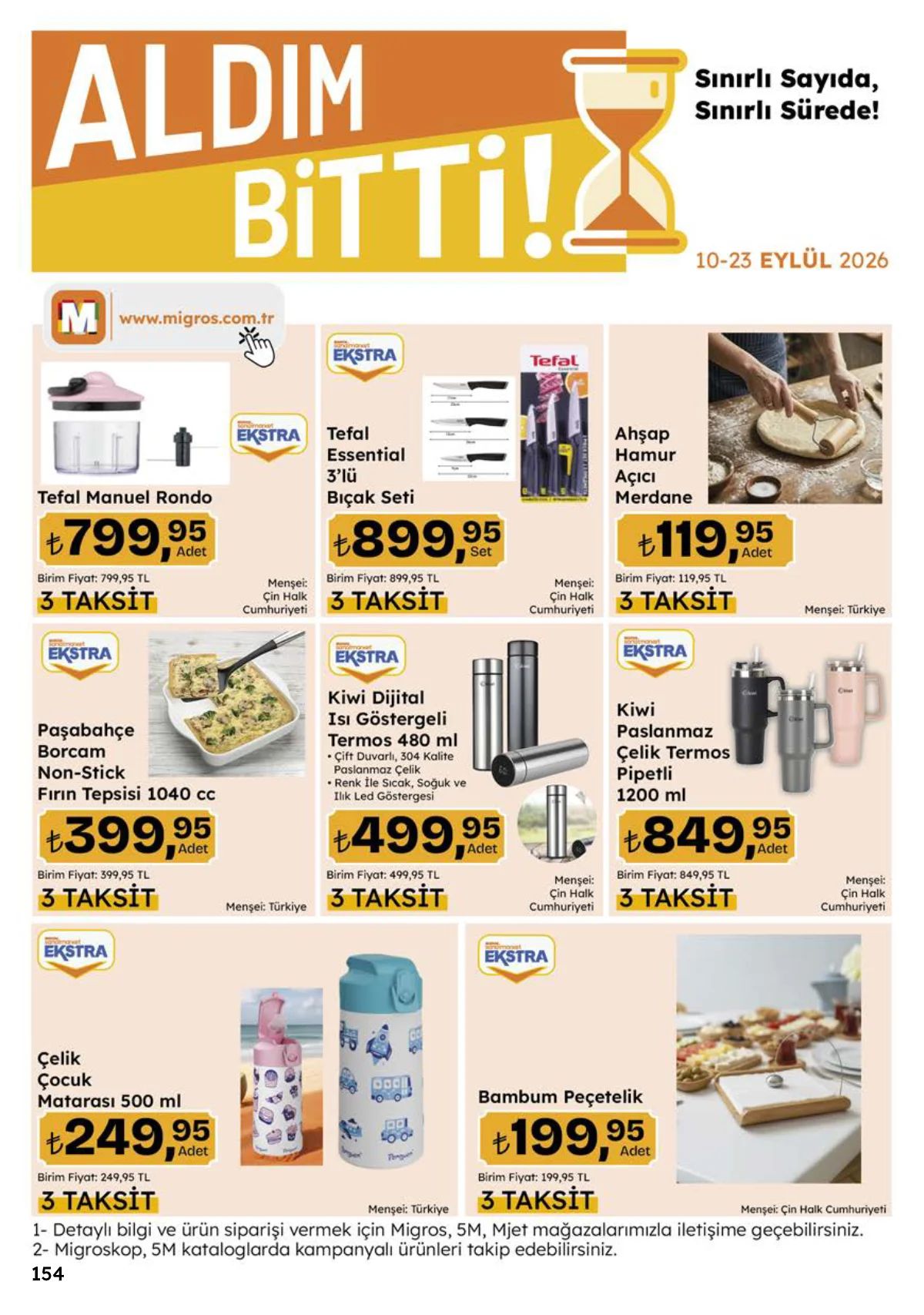 10 Eylül Migros Kataloğu 2026 Sayfa 154