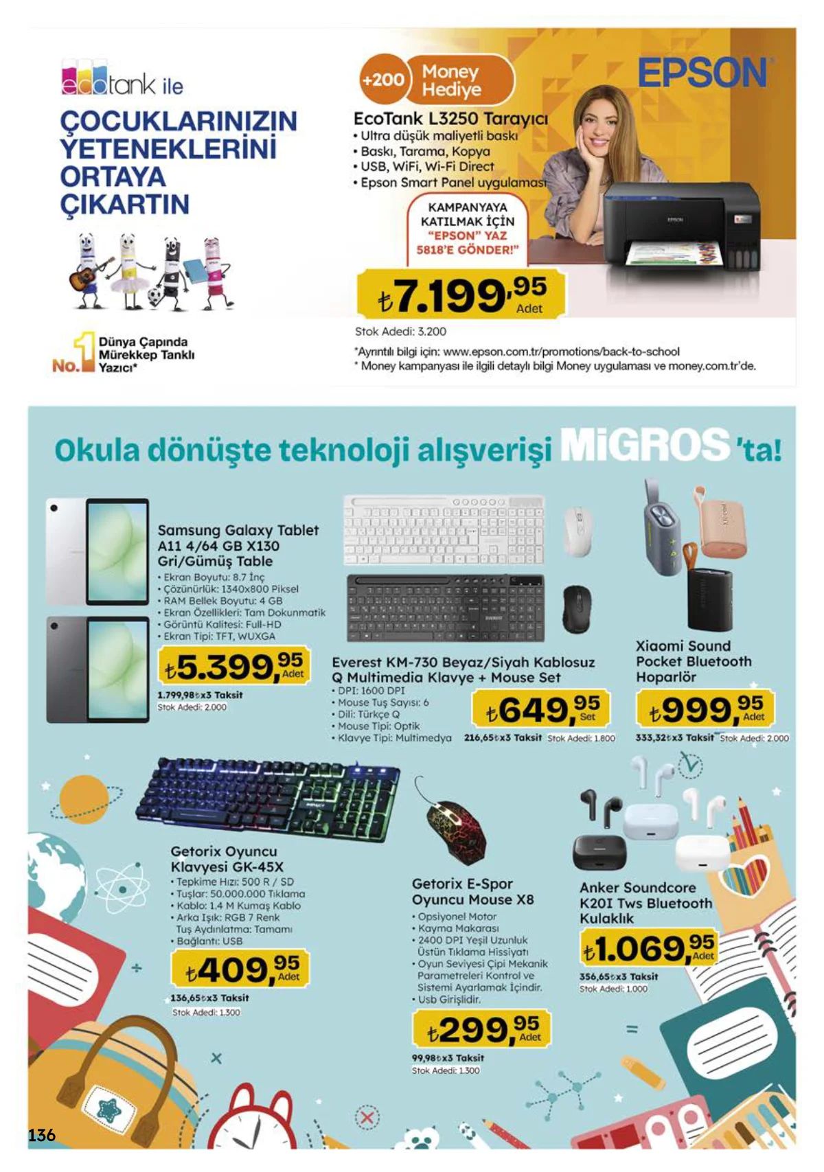 10 Eylül Migros Kataloğu 2026 Sayfa 136