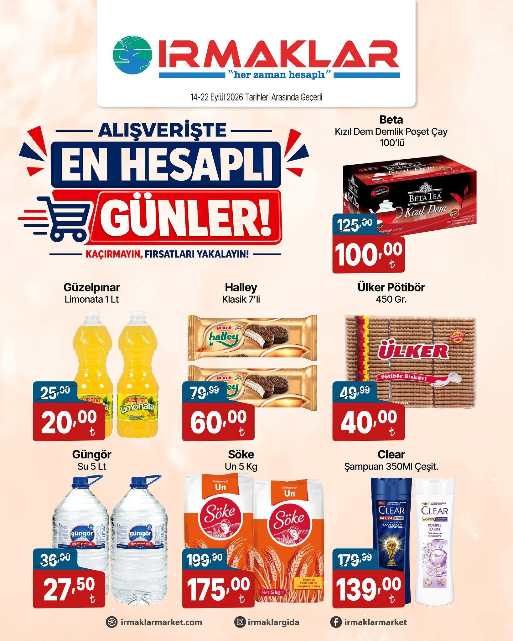 14 Eylül Irmaklarmarket Kataloğu 2026 Sayfa 1