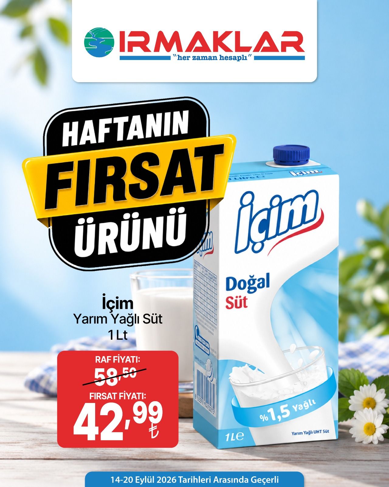 14 Eylül Irmaklarmarket Kataloğu 2026 Sayfa 1