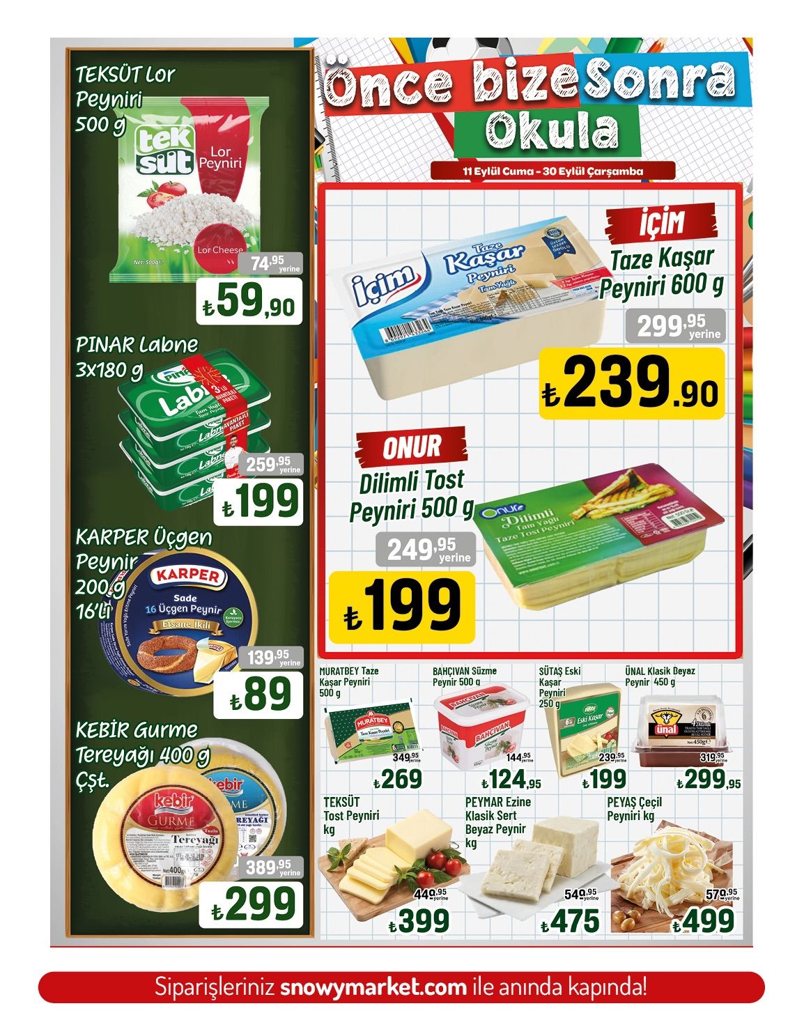 11 Eylül Snowymarket Kataloğu 2026 Sayfa 1