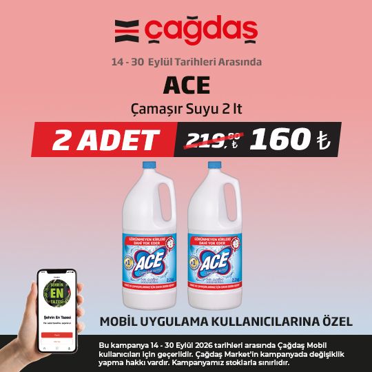 14 Eylül Çağdaş marketler Kataloğu 2026 Sayfa 1