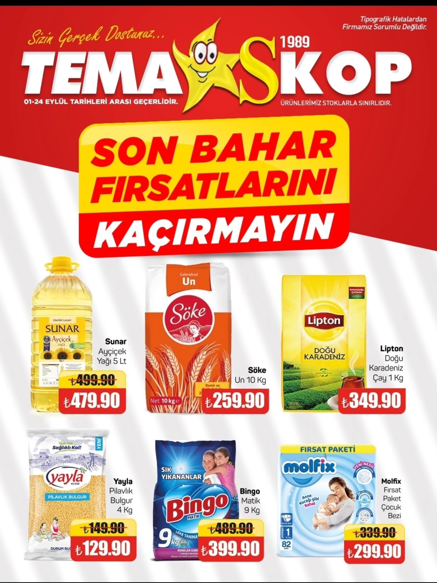 1 Eylül Tema Market Kataloğu 2026 Sayfa 1