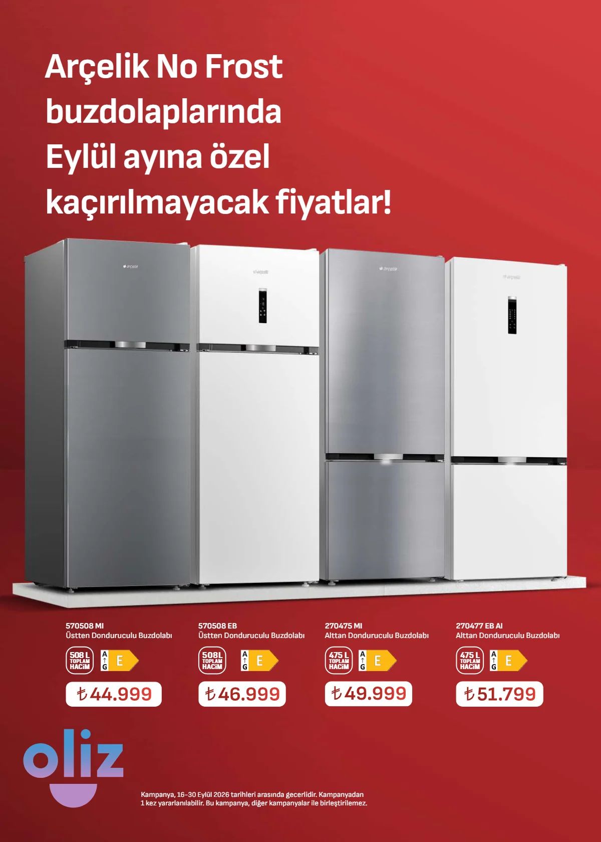 16 Eylül Arçelik Kataloğu 2026 Sayfa 15
