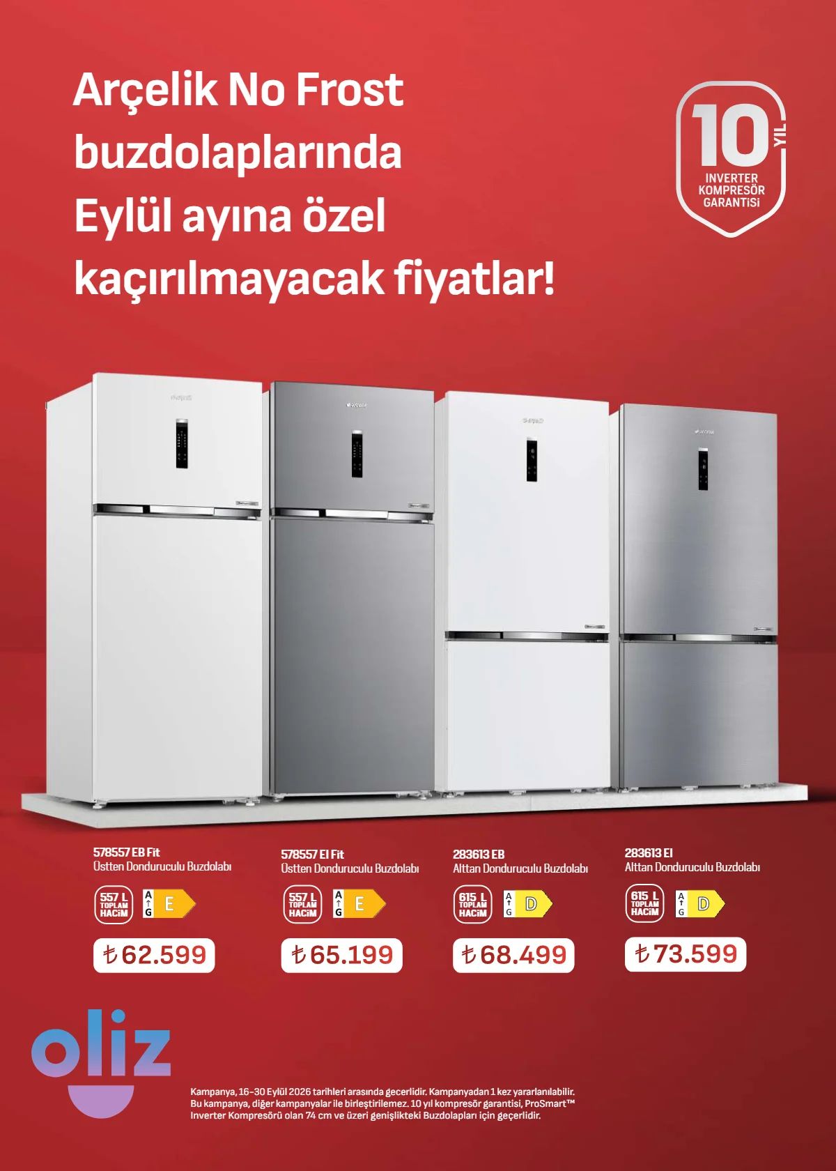 16 Eylül Arçelik Kataloğu 2026 Sayfa 16