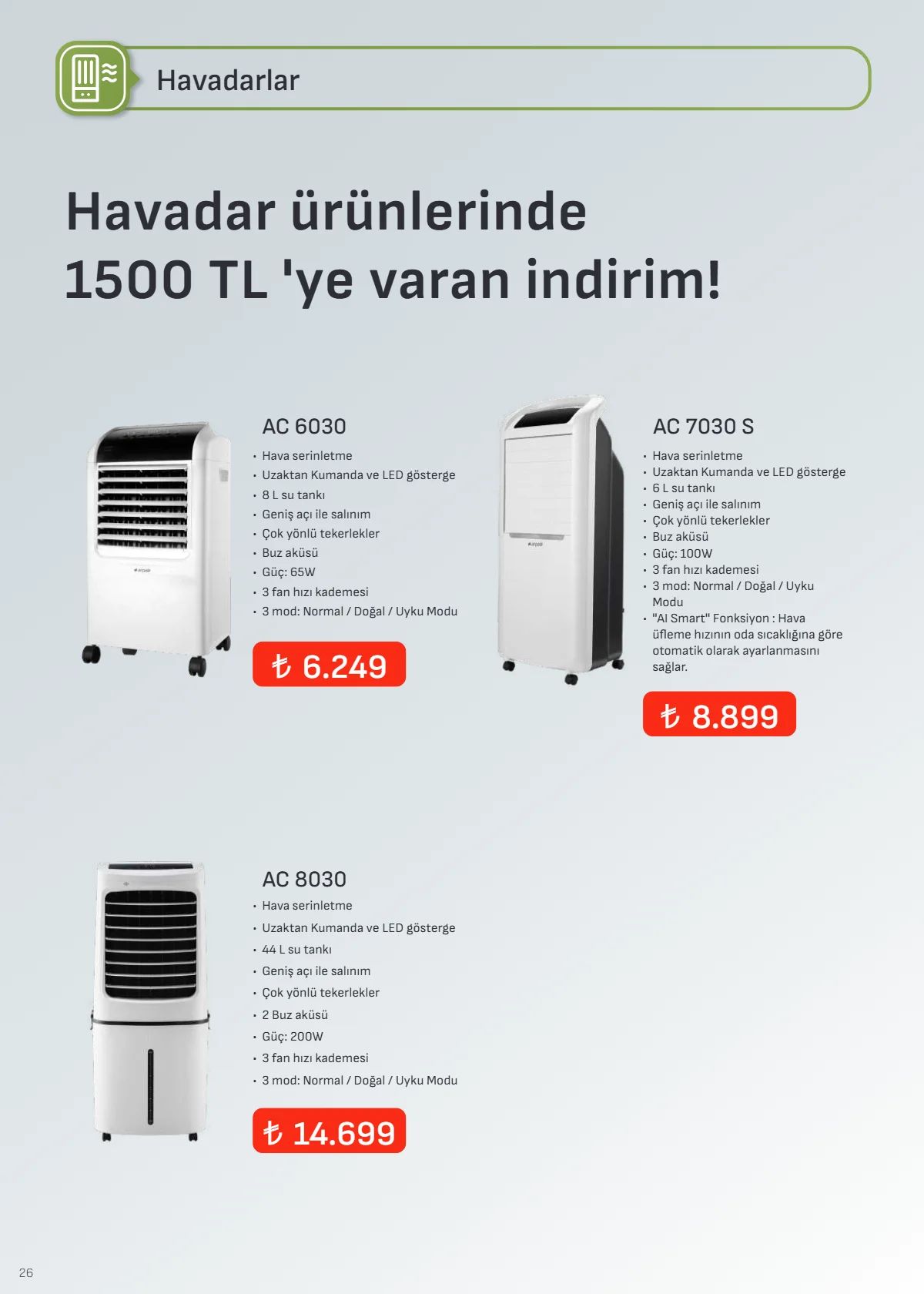 16 Eylül Arçelik Kataloğu 2026 Sayfa 26