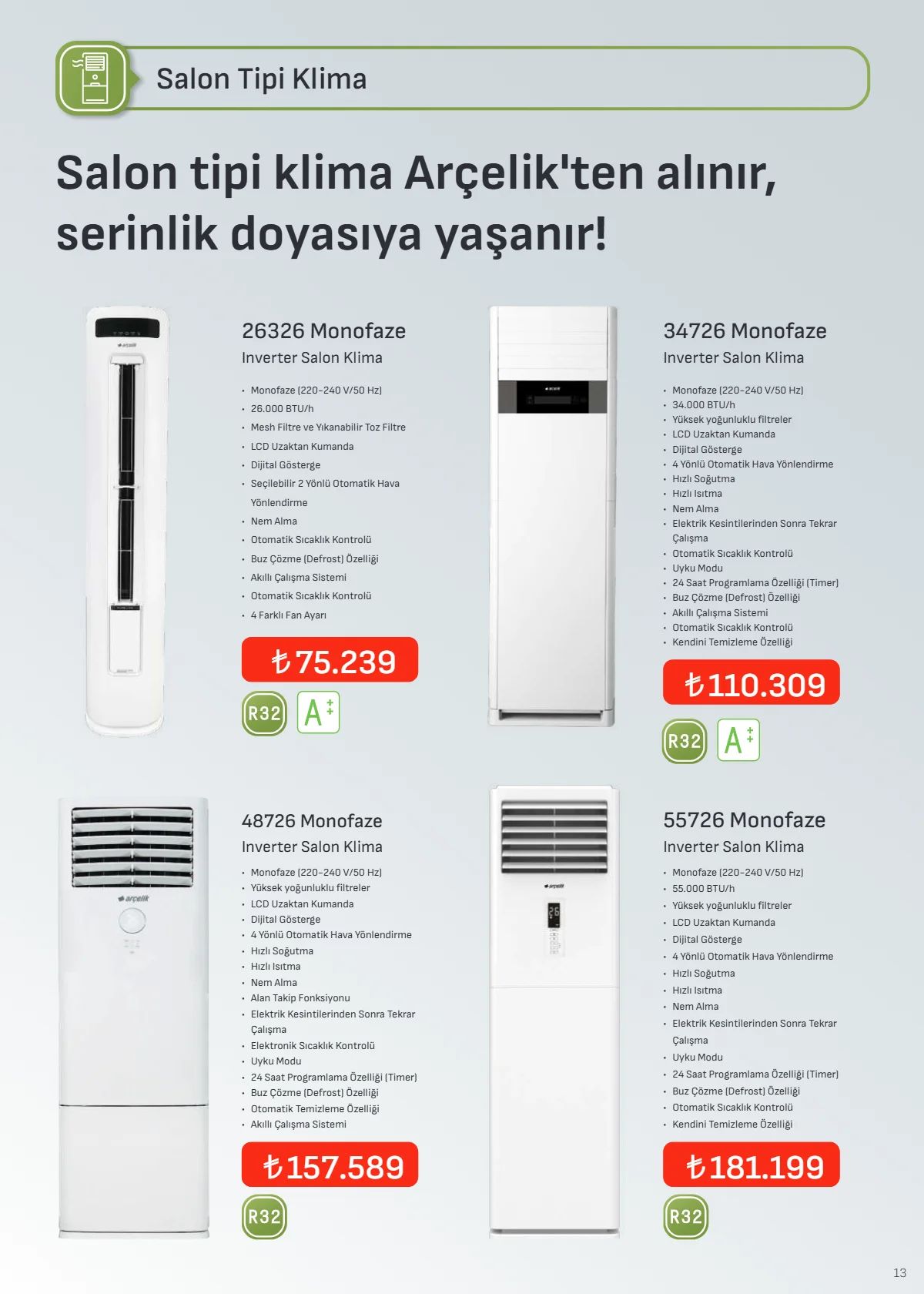 16 Eylül Arçelik Kataloğu 2026 Sayfa 13