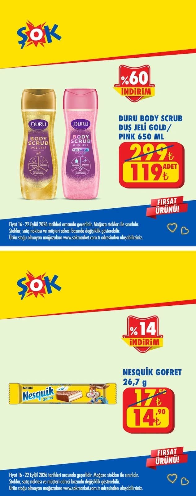 16 Eylül Şok Market Online Kataloğu 2026 Sayfa 1