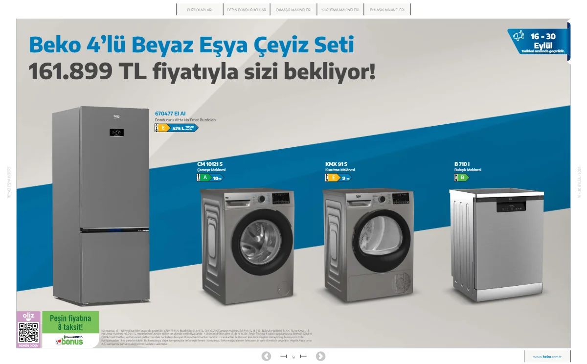 16 Eylül Beko Kataloğu 2026 Sayfa 9