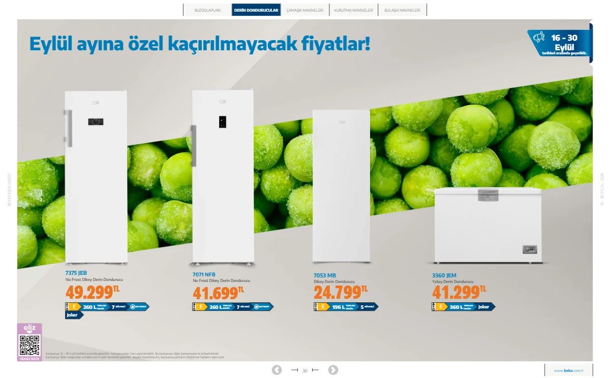 16 Eylül Beko Kataloğu 2026 Sayfa 30