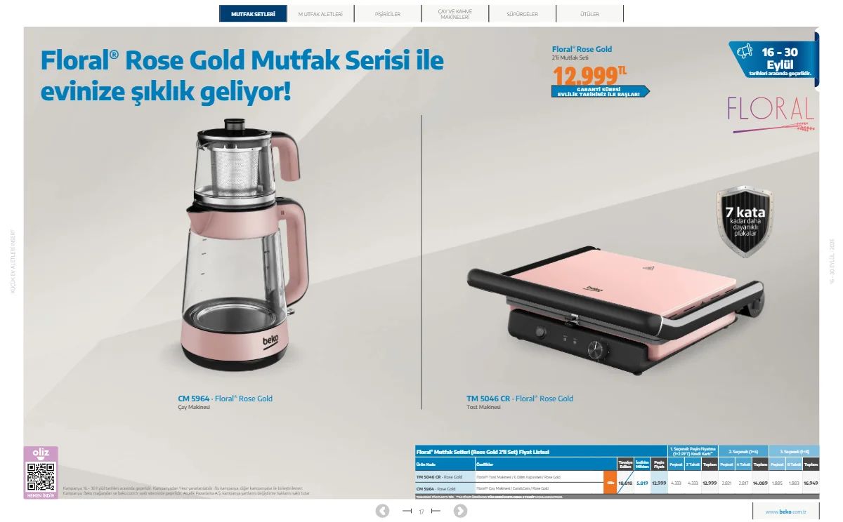 16 Eylül Beko Kataloğu 2026 Sayfa 17