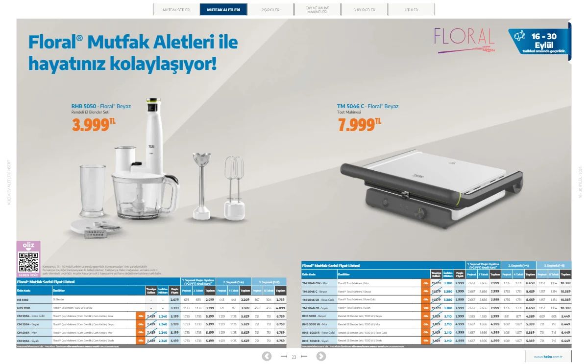 16 Eylül Beko Kataloğu 2026 Sayfa 23