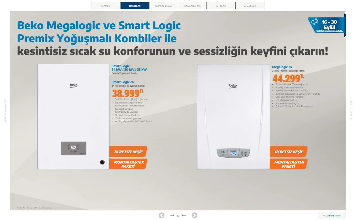 16 Eylül Beko Kataloğu 2026 Sayfa 20