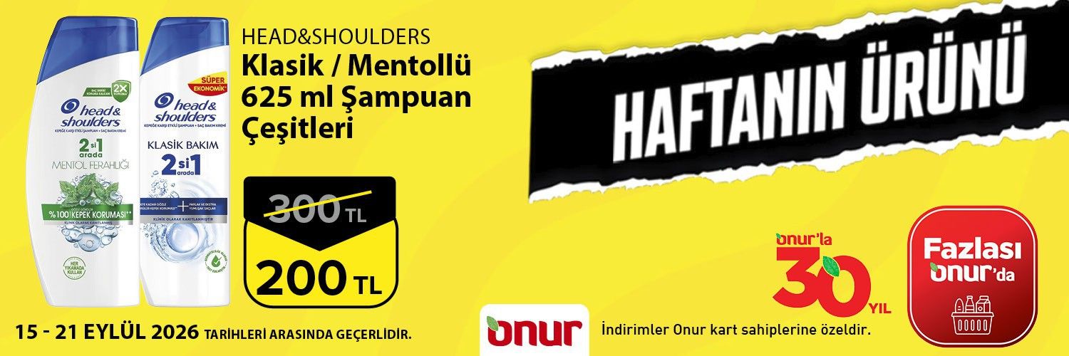 15 Eylül Onurmarket Kataloğu 2026 Sayfa 1