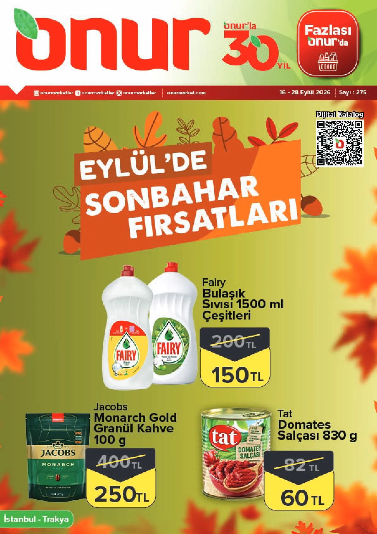 16 Eylül Onurmarket Kataloğu 2026 Sayfa 1