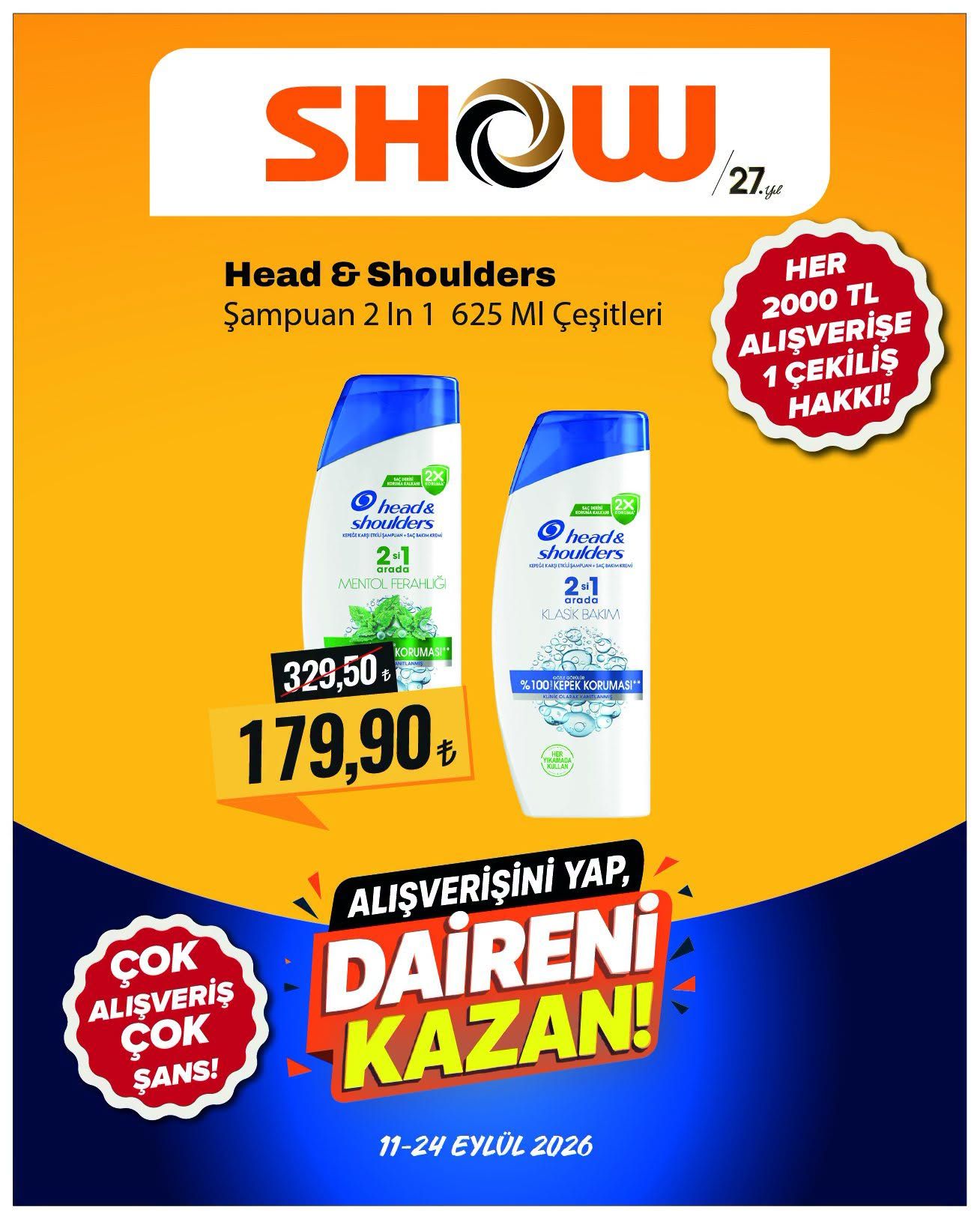 11 Eylül Showhipermarket Kataloğu 2026 Sayfa 1