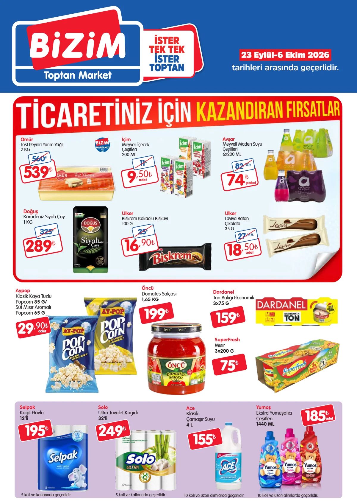 23 Eylül Bizim Toptan Kataloğu 2026 Sayfa 1