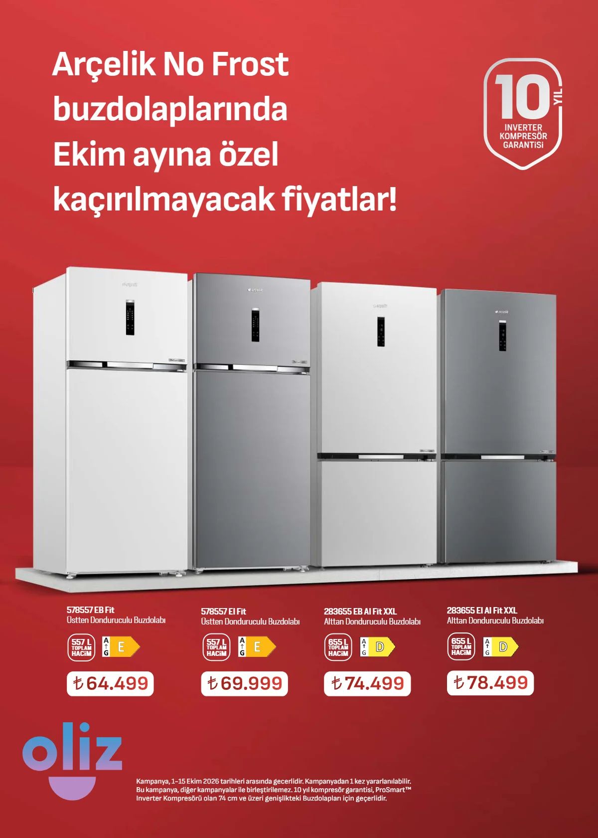 1 Ekim Arçelik Kataloğu 2026 Sayfa 15