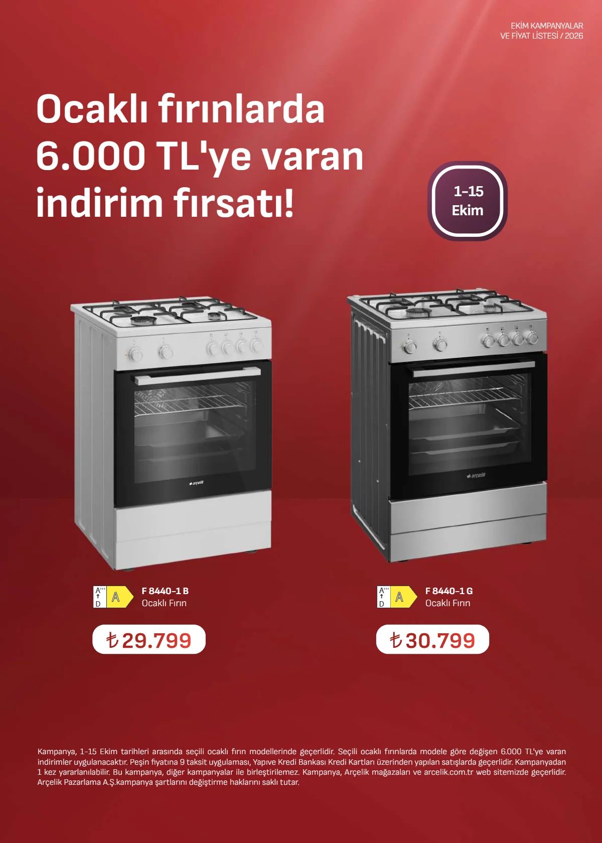 1 Ekim Arçelik Kataloğu 2026 Sayfa 9