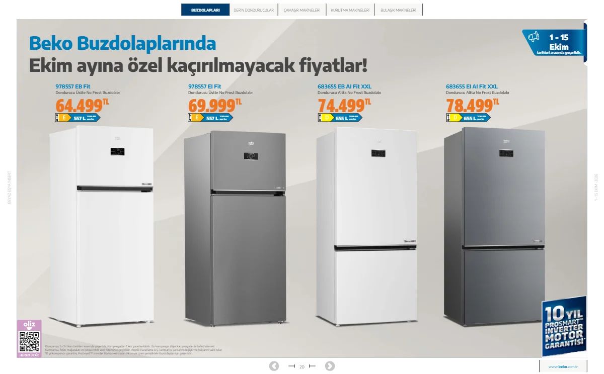 1 Ekim Beko Kataloğu 2026 Sayfa 20