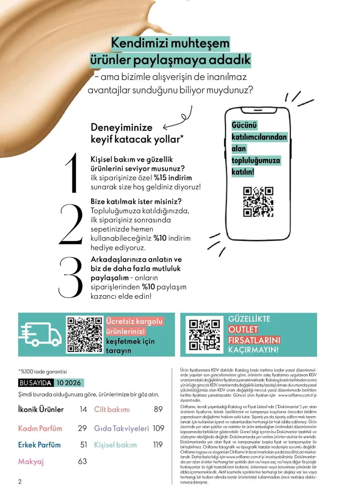 1 Ekim Oriflame Kataloğu 2026 Sayfa 2