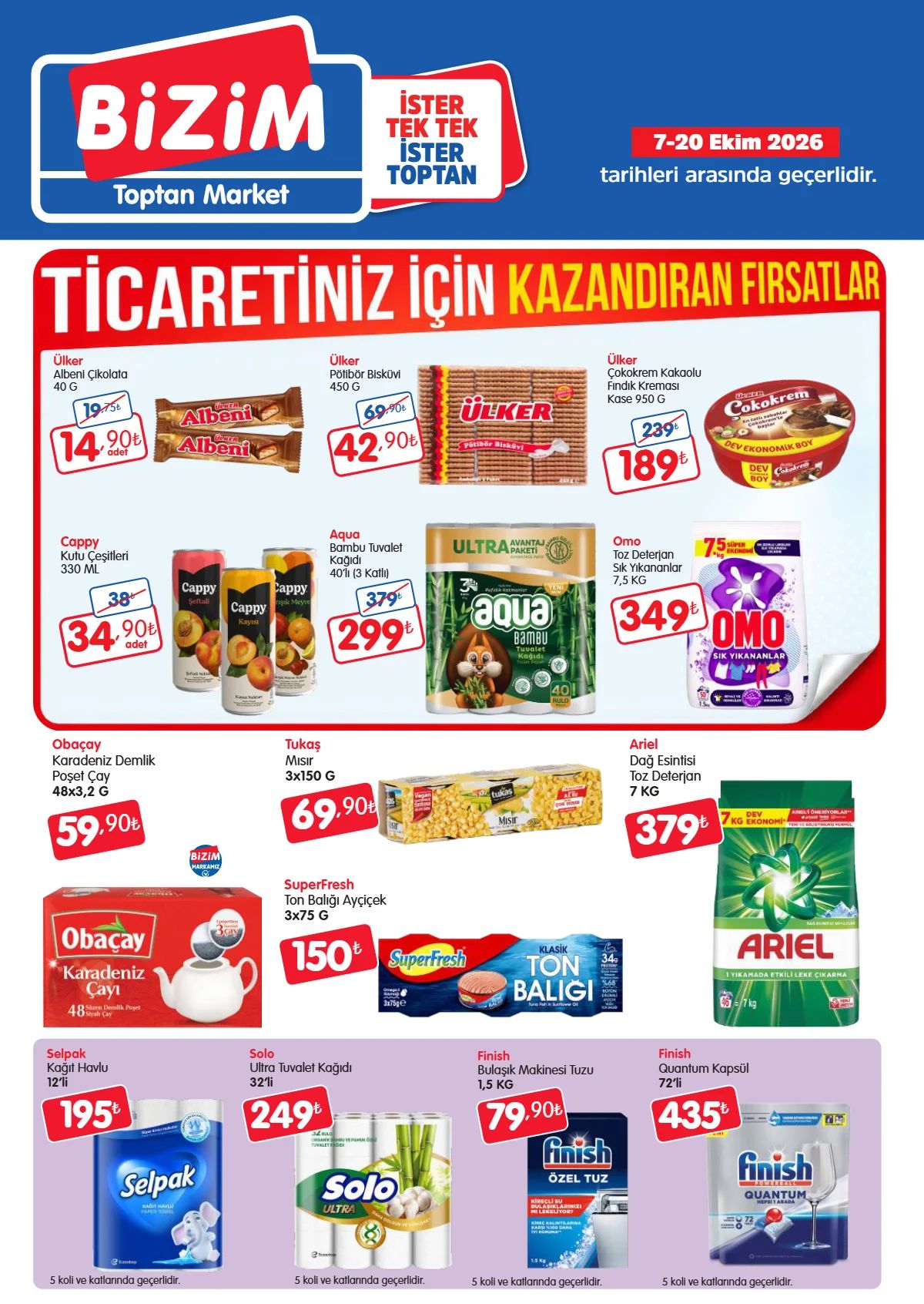 7 Ekim Bizim Toptan Kataloğu 2026 Sayfa 1