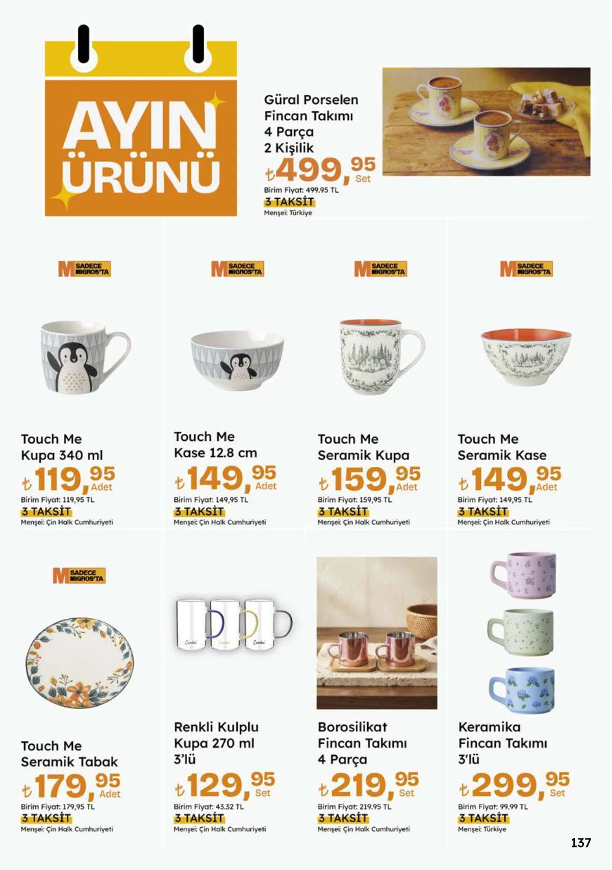 8 Ekim Migros Kataloğu 2026 Sayfa 137