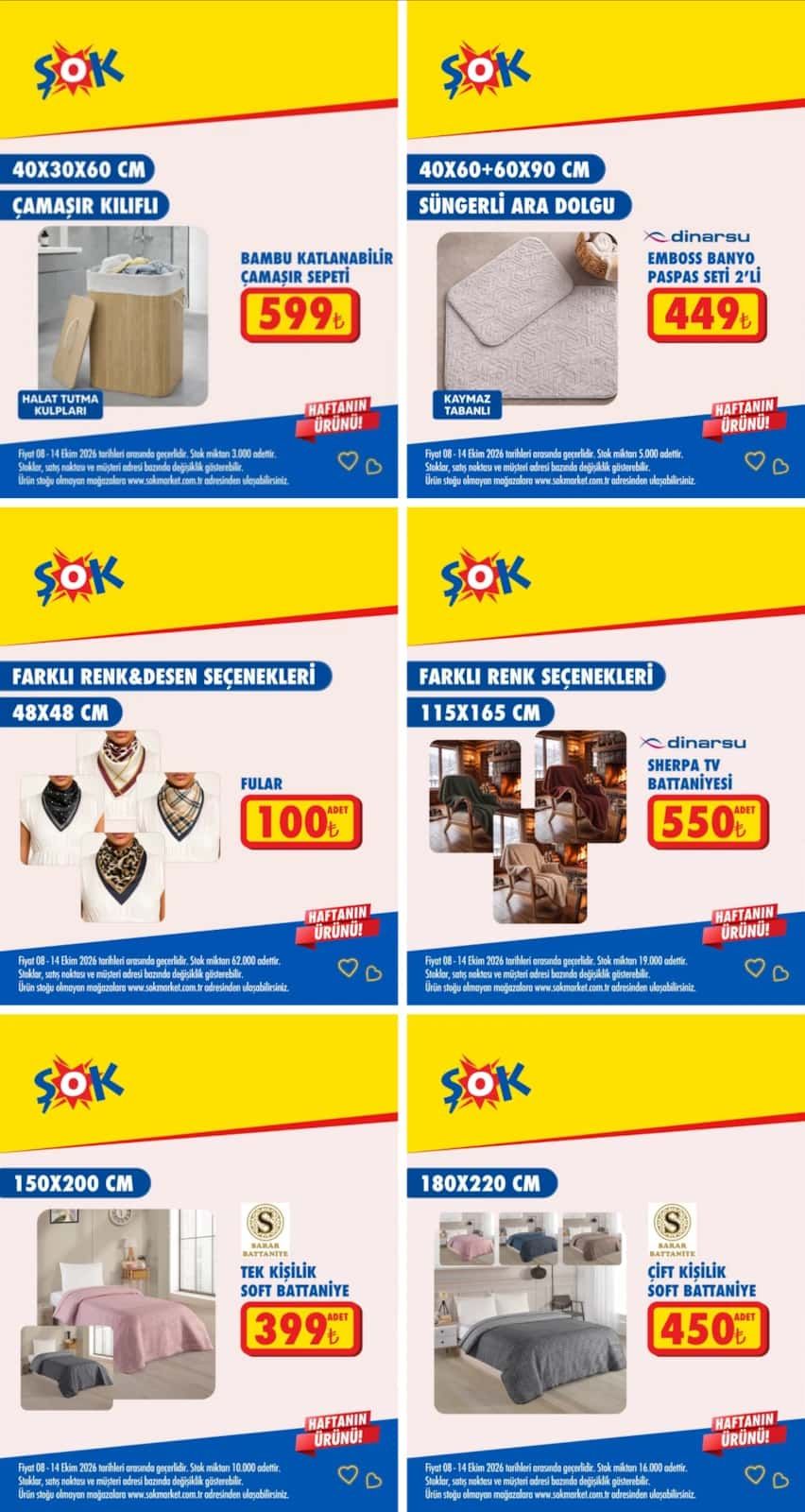 8 Ekim Şok Market Online Kataloğu 2026 Sayfa 1