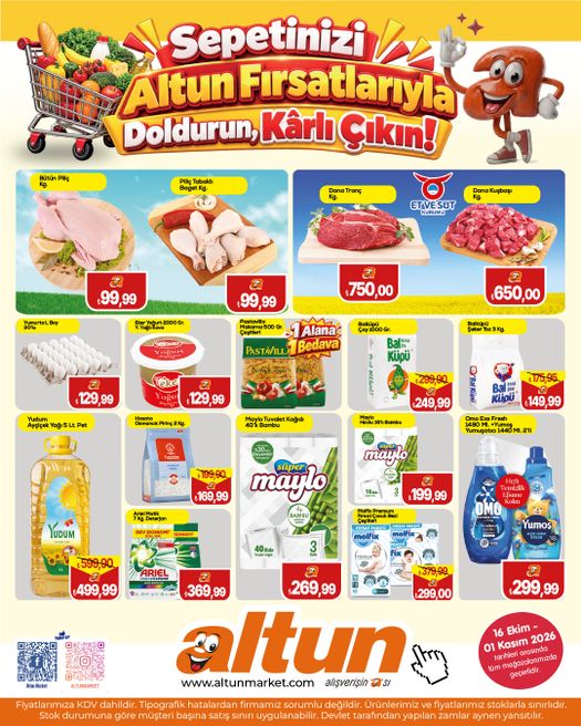 16 Ekim Altunmarket Kataloğu 2026 Sayfa 1