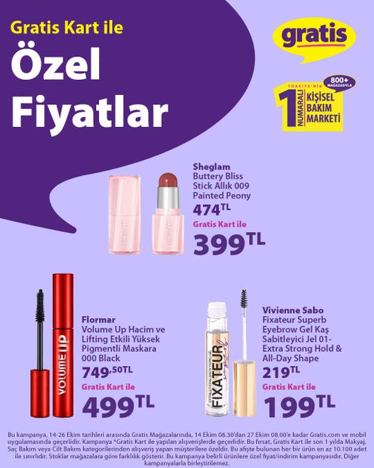 14 Ekim Gratis Kataloğu 2026 Sayfa 1